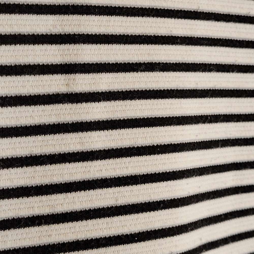 Cynthia Rowley Striped Black + White Crop Top, Large - Picture 6 of 11